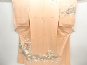花模様刺繍一ツ紋訪問着